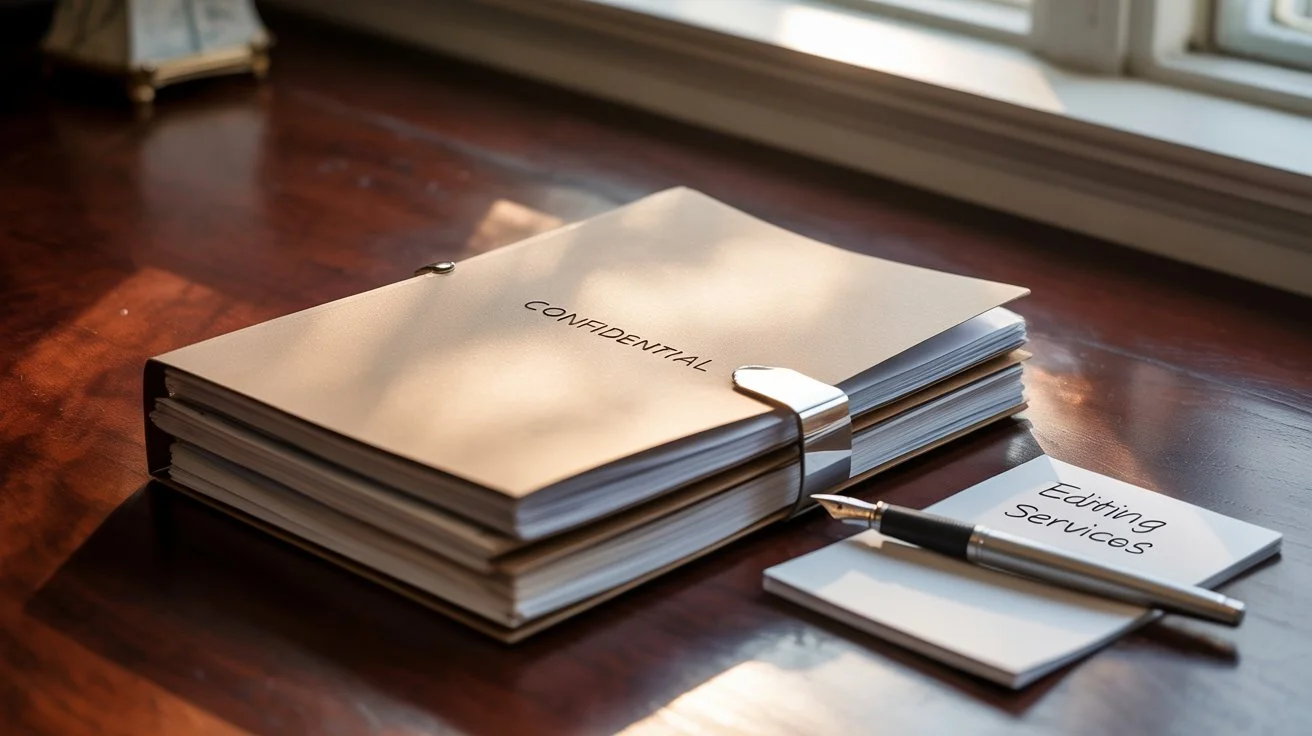 Professional PDF and scanned document editing services workspace